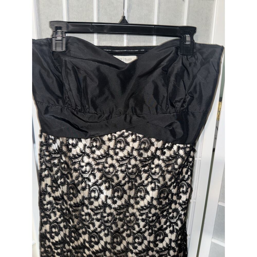 White House Black Market Women's 12 Lace Overlay Strapless Cocktail Party Dress - Picture 3 of 4